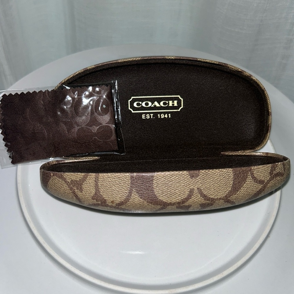 Coach glasses case and cloth